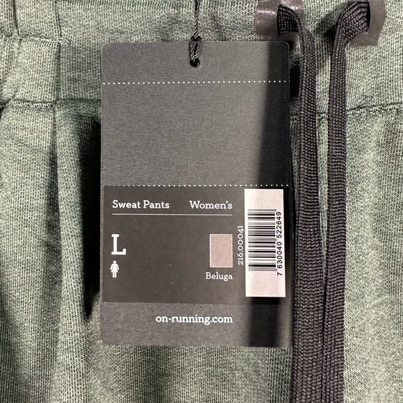 On Running jogger Sweatpant, Women's Size L - Beluga Green - Picture 5 of 11